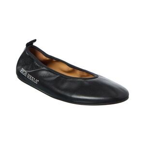 Off-White™ High Heels Leather Ballerina Flat, Black